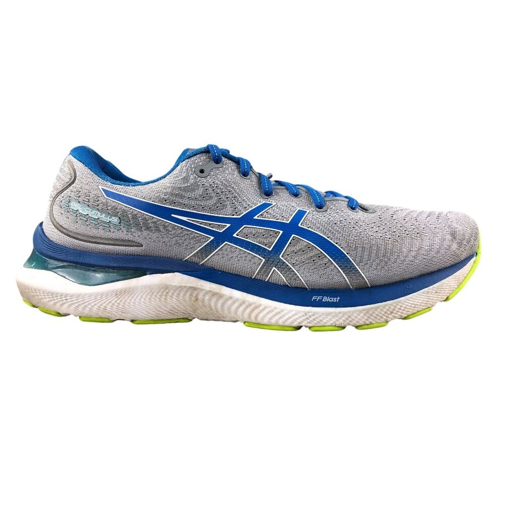 Asics Men's Size 11.5 Gel-Cumulus 24 Grey Blue Running Sneakers 1011B366